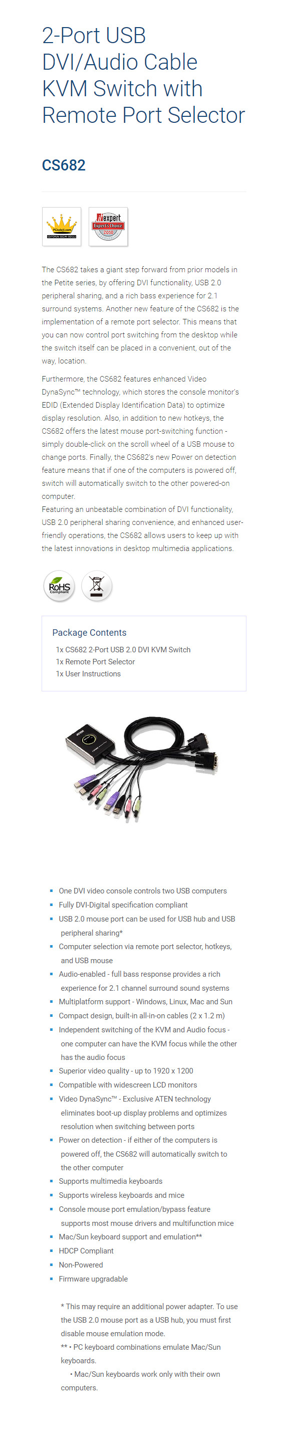 KVM komutatorius Aten CS682 1a.lt