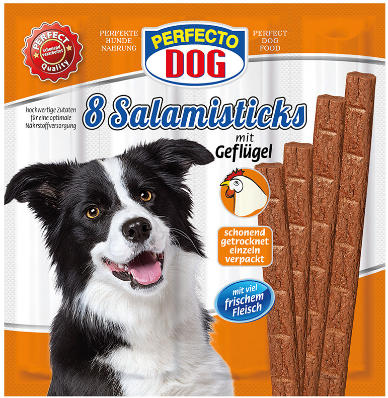 Perfecto Dog Salami Sticks With Poultry 88g Senukai.lt