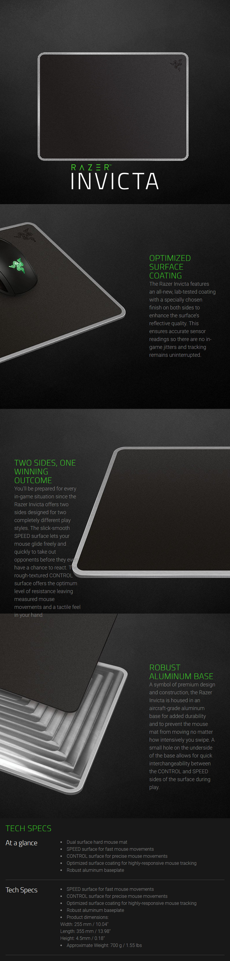 razer aluminum mouse pad