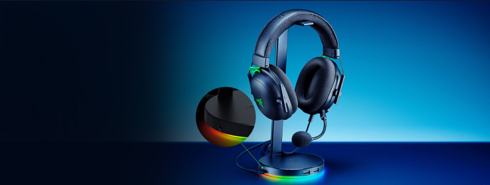 Подставка для наушников Razer Base Station V2 Chroma, розовый - 1a.lv
