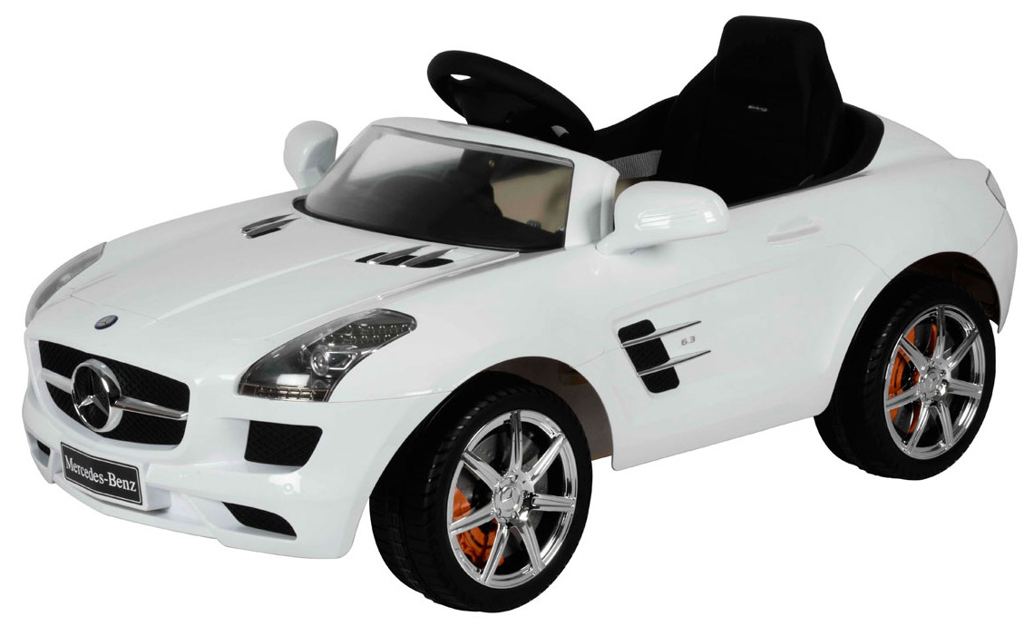 Детский электромобиль Buddy Toys Mercedes SLS, белый - 1a.lv